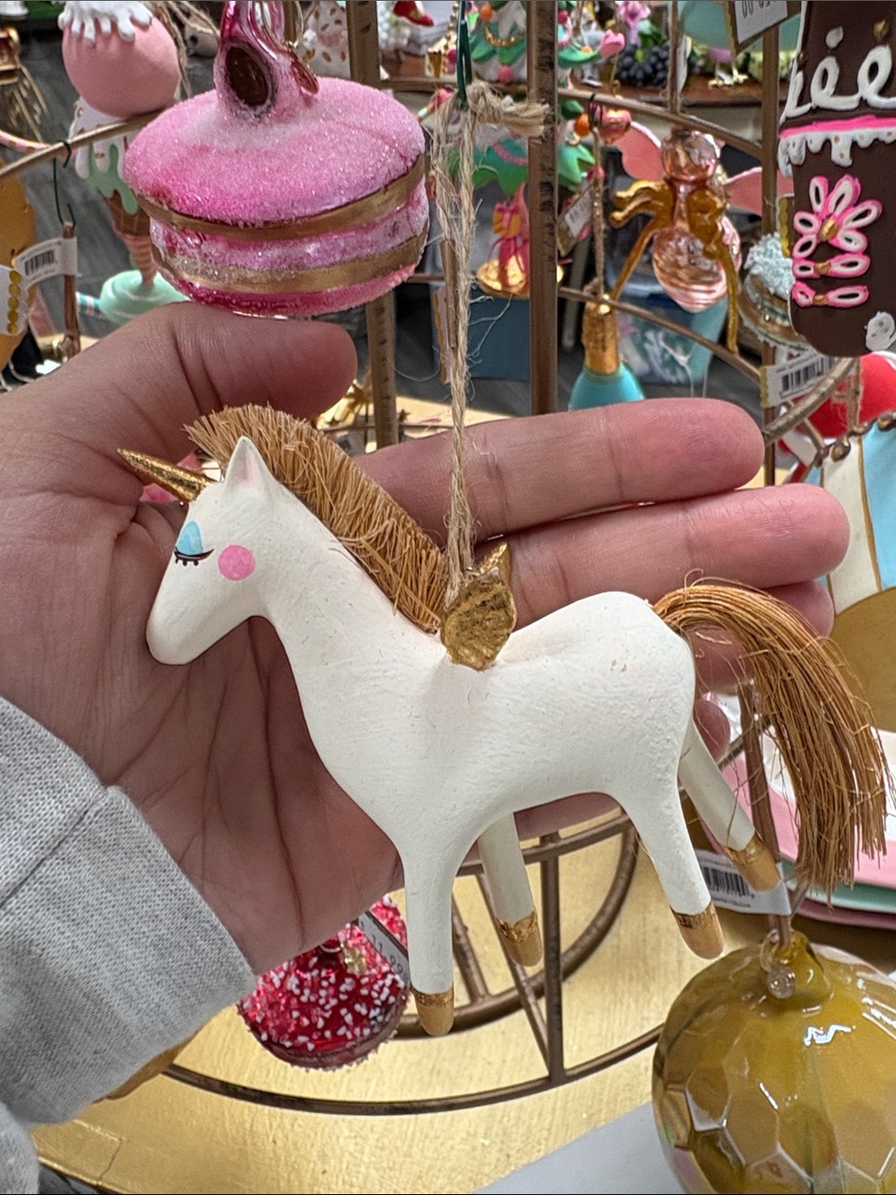 Glitterville unicorn ornament